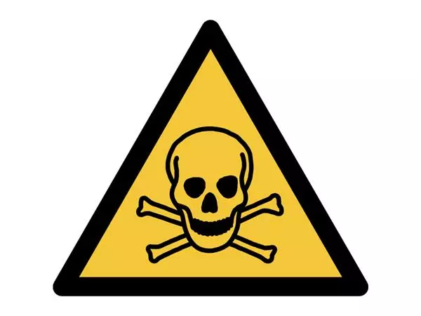 Een Pictogram Tarifold waarschuwing giftig materiaal 200x176mm koop je bij EconOffice