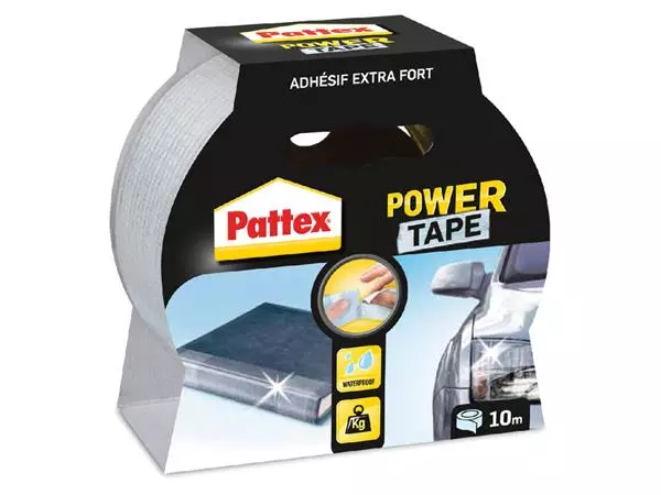 Een Plakband Pattex Power Tape 50mmx10m transparant koop je bij Van Leeuwen Boeken- en kantoorartikelen