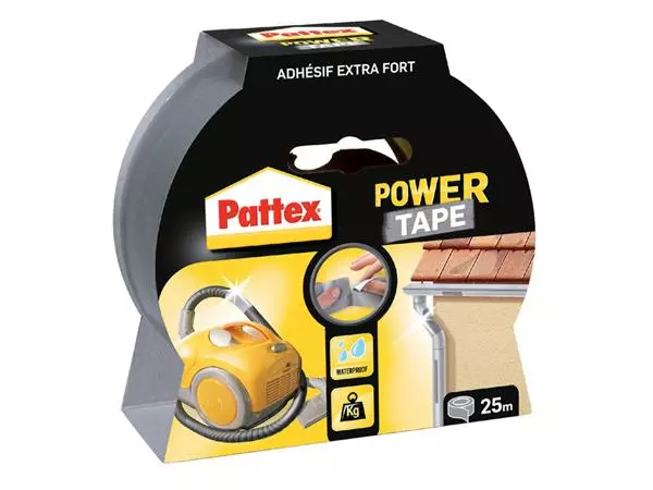 Een Plakband Pattex Power Tape 50mmx25m grijs koop je bij Kantoorvakhandel van der Heijde