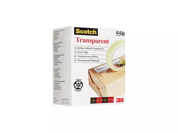 Een Plakband Scotch 550 12mmx66m transparant koop je bij L&N Partners voor Partners B.V.