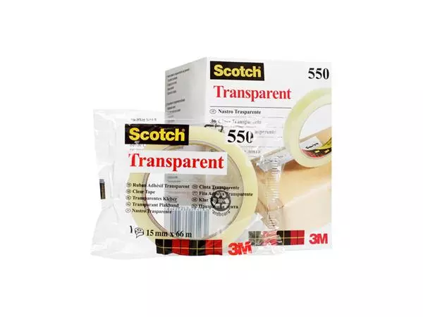Een Plakband Scotch 550 15mmx66m transparant koop je bij L&N Partners voor Partners B.V.