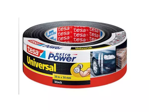 Een Duct tape tesa® extra Power Universal 50mx50mm zwart koop je bij Kantoorvakhandel van der Heijde