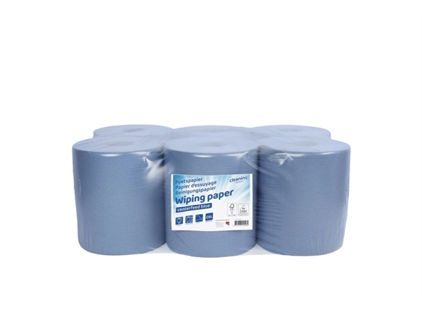 Poetspapier Cleaninq midi 1-laags 20cmx300m blauw