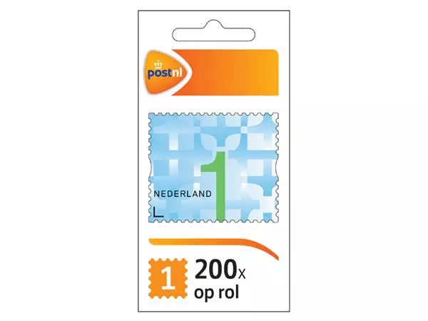 Een Postzegel Nederland Waarde 1 zelfklevend rol à 200 stuks koop je bij KantoorProfi België BV