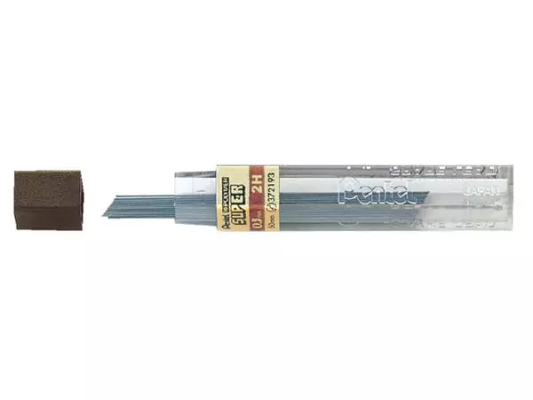 Een Potloodstift Pentel 2H 0.3mm zwart koker à 12 stuks koop je bij Van Hoye Kantoor BV