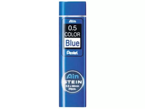 Een Potloodstift Pentel HB 0.5mm blauw koker à 20 stuks koop je bij Van Hoye Kantoor BV