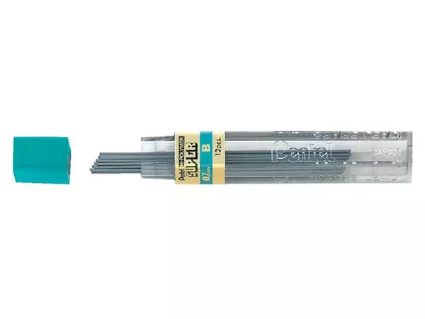 Een Potloodstift Pentel B .7mm zwart koker à 12 stuks koop je bij Van Hoye Kantoor BV