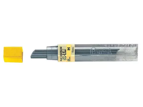 Een Potloodstift Pentel H 0.9mm zwart koker à 12 stuks koop je bij Van Hoye Kantoor BV
