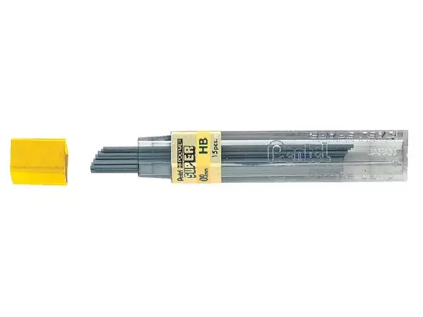 Een Potloodstift Pentel HB 0.9mm zwart koker à 12 stuks koop je bij Van Hoye Kantoor BV