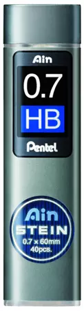 Een Potloodstift Pentel Ain Stein HB 0.7mm koker à 40 stuks koop je bij Van Hoye Kantoor BV