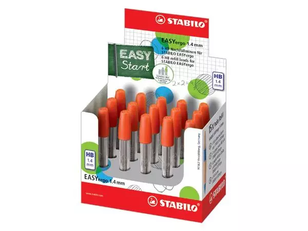 Potloodstift STABILO Easyergo 7880/6 1.4mm HB koker à 6 stuks