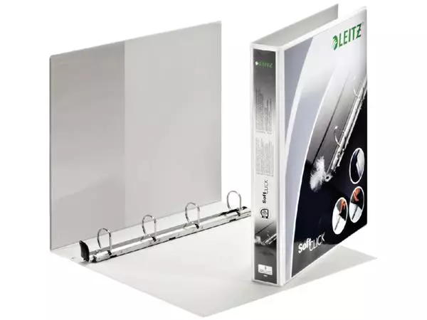 Een Presentatieringband Leitz SoftClick A4 Maxi 4-rings D-mech 20mm wit koop je bij Goedkope Kantoorbenodigdheden