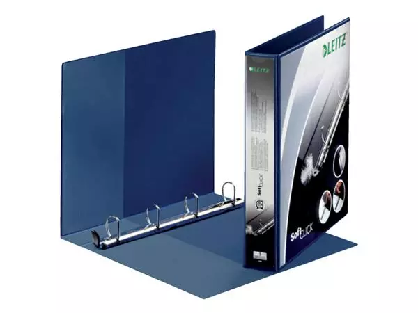 Een Presentatieringband Leitz SoftClick A4 Maxi 4-rings D-mech 30mm blauw koop je bij Goedkope Kantoorbenodigdheden