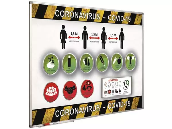 Een Preventiebord Corona maatregelen Nederlandstalig 60x90cm koop je bij EconOffice