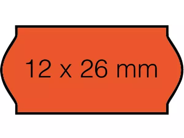 Een Prijsetiket 12x26mm Open-Data C6 permanent fluor rood koop je bij Van Leeuwen Boeken- en kantoorartikelen