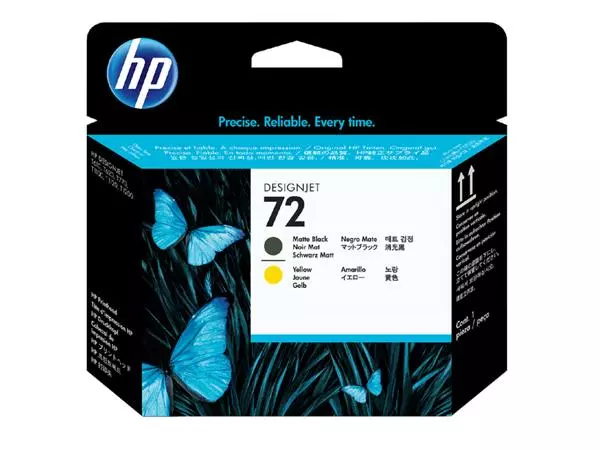 Buy your Printkop HP C9384A 72 geel + mat zwart at QuickOffice BV