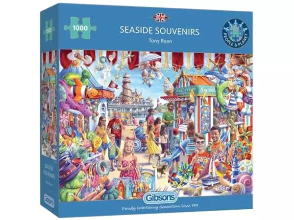 Puzzel Gibsons Seaside Souvenirs 1000st