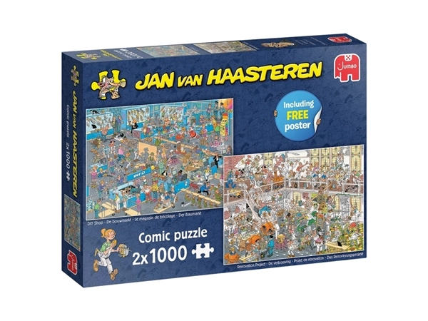 Een Puzzle JvH Le marché du bricolage et la rénovation 2x1000pcs koop je bij Van Hoye Kantoor BV