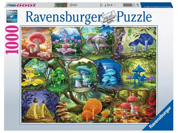 Een Puzzel Ravensburger Beautiful Mushrooms 1000 stukjes koop je bij EconOffice