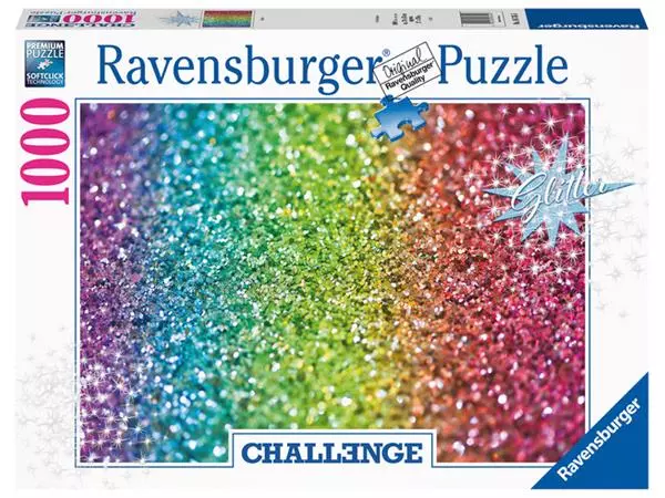 Een Puzzel Ravensburger Glitter challenge 1000 stukjes koop je bij Van Leeuwen Boeken- en kantoorartikelen