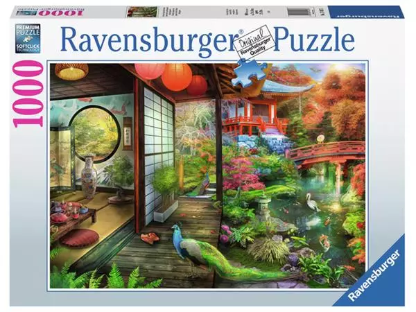 Een Puzzel Ravensburger Theehuis Japanse tuin 1000 stukjes koop je bij KantoorProfi België BV