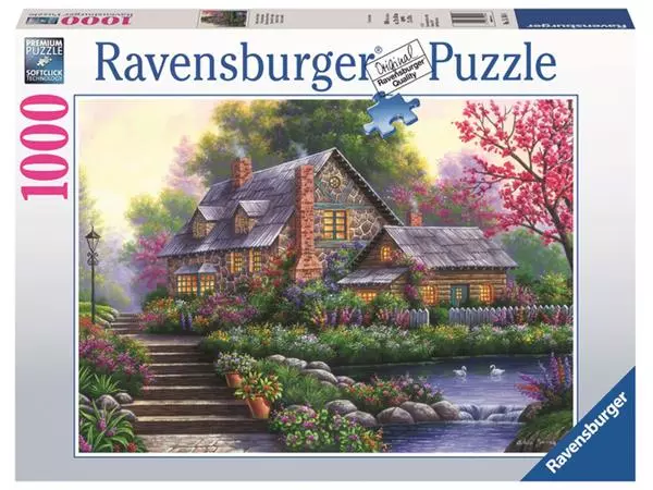 Een Puzzel Romantische cottage (1000) koop je bij MV Kantoortechniek B.V.