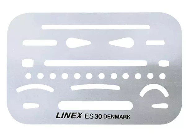 Een Radeersjabloon Linex es-30 koop je bij Totaal Kantoor Goeree