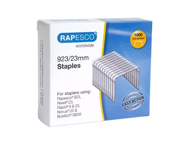Een Rapesco 923/23mm (23 Type) Verzinkt Nieten (doos 1000) koop je bij EconOffice