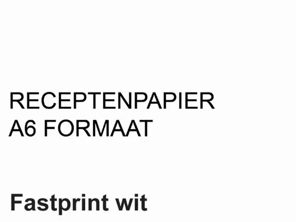 Een Receptpapier Fastprint A6 80gr wit 2000vel koop je bij Van Leeuwen Boeken- en kantoorartikelen