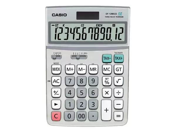 Een Rekenmachine Casio DF-120ECO koop je bij L&N Partners voor Partners B.V.