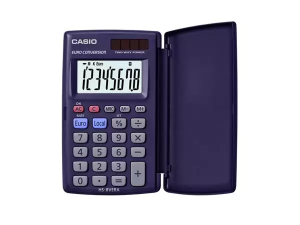 Een Rekenmachine Casio HS-8VERA koop je bij MV Kantoortechniek B.V.