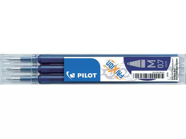 Een Rollerpenvulling PILOT friXion medium blauwzwart set à 3 stuks koop je bij EconOffice