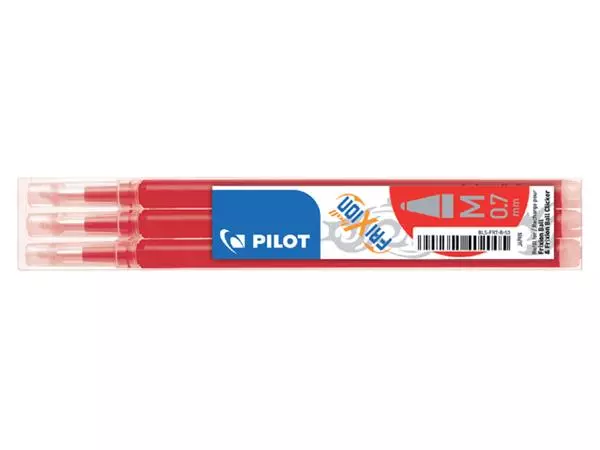 Een Rollerpenvulling PILOT friXion medium rood set à 3 stuks koop je bij EconOffice