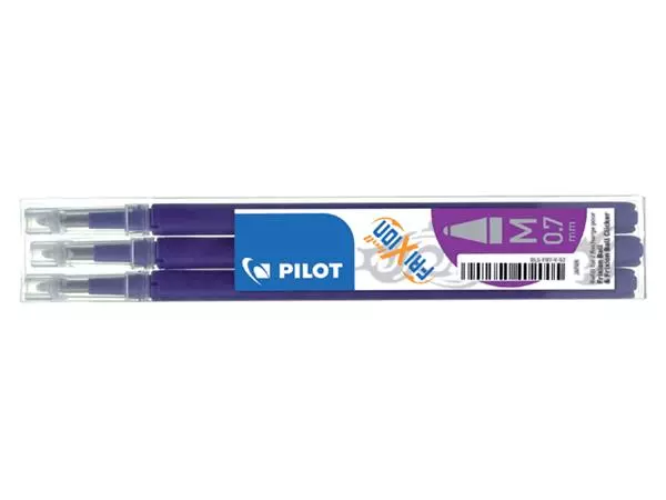 Een Rollerpenvulling PILOT friXion medium violet set à 3 stuks koop je bij EconOffice