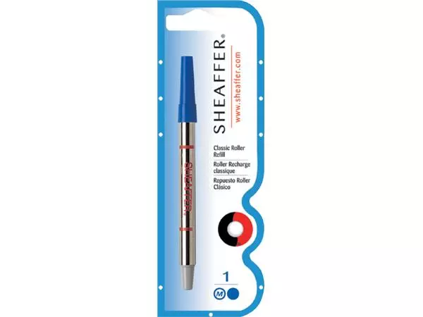 Een Rollerpenvulling Sheaffer slim classic medium blauw blister à 1 stuk koop je bij EconOffice