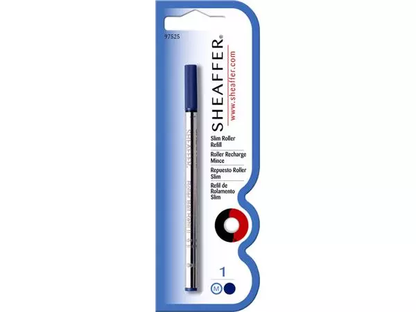 Een Rollerpenvulling Sheaffer slim medium blauw blister à 1 stuk koop je bij EconOffice