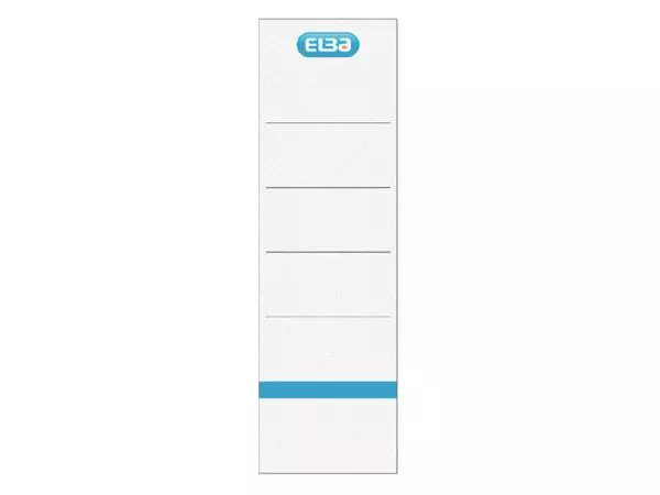 Een Rugetiket Elba breed 59x190mm zelfklevend wit/blauw koop je bij EconOffice