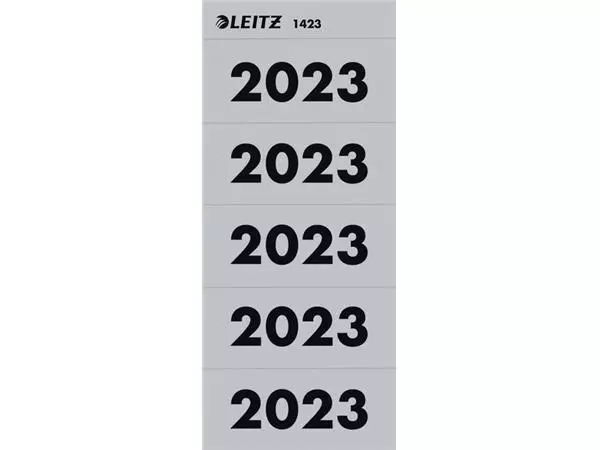 Een Rugetiket Leitz 2023 80mm grijs koop je bij Totaal Kantoor Goeree