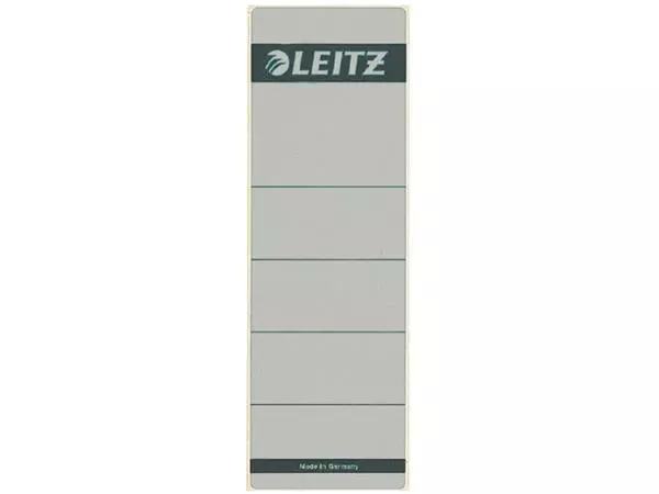 Rugetiket Leitz breed/kort 62x192mm zelfklevend grijs