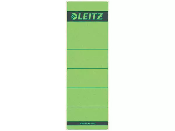 Een Rugetiket Leitz breed/kort 62x192mm zelfklevend groen koop je bij KantoorProfi België BV