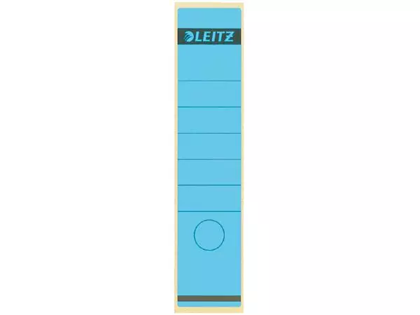 Rugetiket Leitz breed/lang 62x285mm zelfklevend blauw
