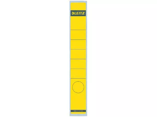 Een Rugetiket Leitz smal/lang 39x285mm zelfklevend geel koop je bij Kantoorvakhandel van der Heijde
