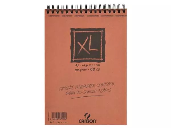 Een Schetsblok Canson XL A5 60v 90gr spiraal koop je bij EconOffice