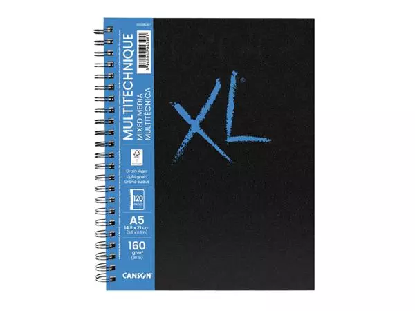 Een Schetsboek Canson Mix Media XL A5 60v 160gr spiraal koop je bij EconOffice