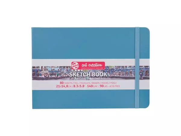 Schetsboek Talens Art Creation blauw 21x15cm 140gr 80vel