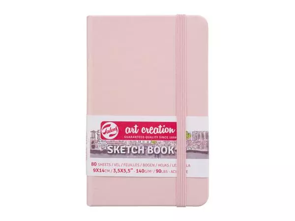 Een Schetsboek Talens Art Creation roze 9x14cm 140gr 80vel koop je bij Klik Office BV