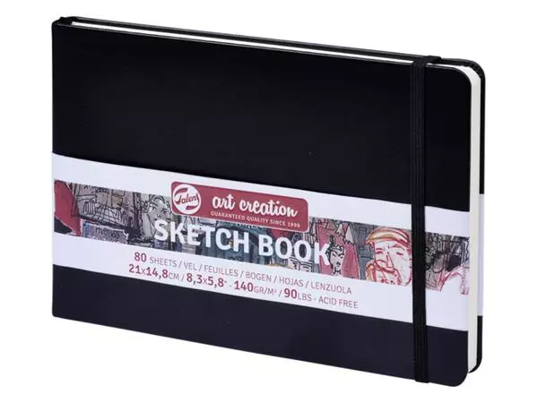 Een Schetsboek Talens Art Creation zwart 21x15cm 140gr 80vel koop je bij KantoorProfi België BV
