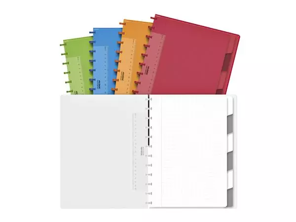 Een Schrift Adoc A4 ruit 5x5mm 144 pagina's 90gr met 6 tabbladen assorti koop je bij EconOffice