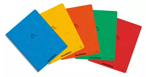 Buy your Exercise book Aurora 210x165mm diamond 5x5mm 120 pages spiral assorted at QuickOffice BV