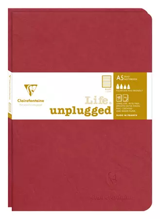 Een Cahier Clairefontaine A5 ligné 96 pages 90g rouge 2 pièces koop je bij QuickOffice BV